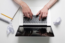 Woman at computer image